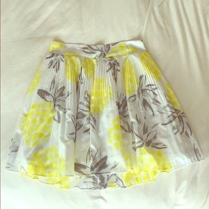 white/yellow/grey, merona skirt